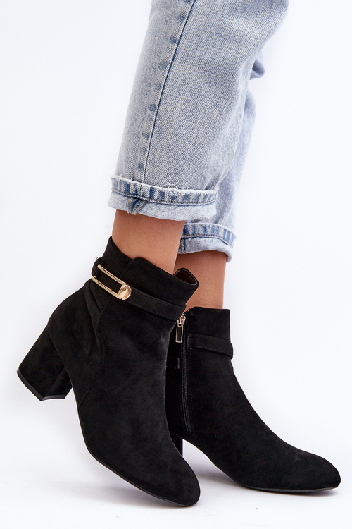 Dámské nízké podpatky černé Verice