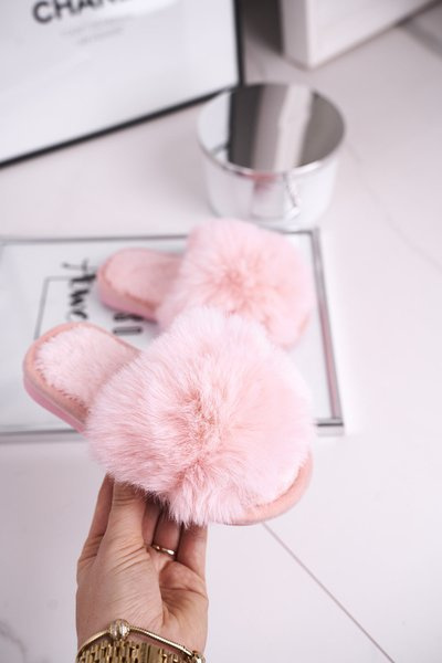 Dětské Pantofle s Kožešinově Jasne Růžové Snow Ball