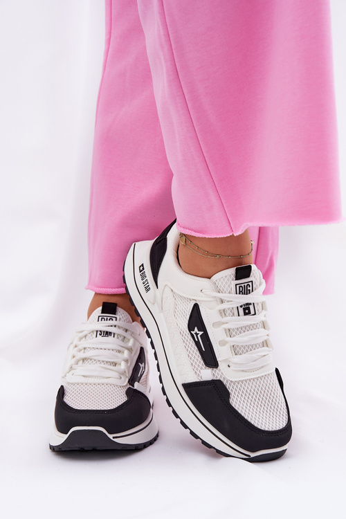 Dámska Športová Obuv Na Platforme Big Star RR274A223 HI-POLY SYSTEM Čierna-Biela