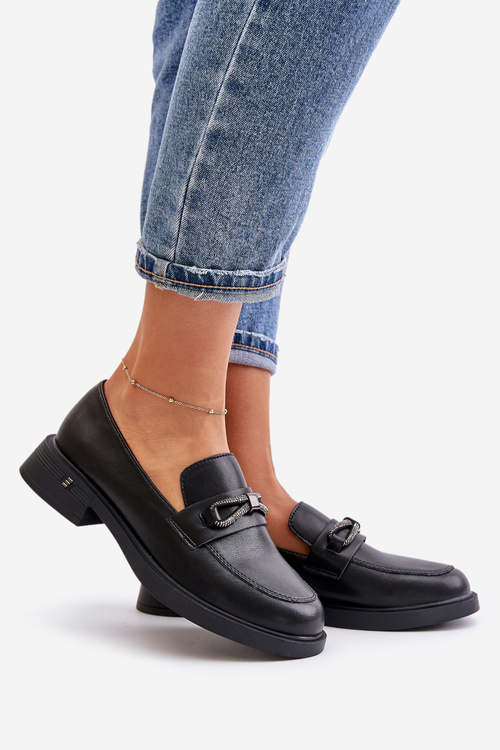 Dámské Mokasíny Z Přírodní Kůže Vinceza 62181 Černé