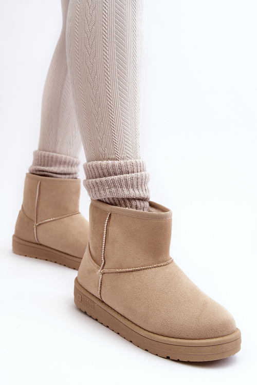 Dámské zimní boty s otepleným kožešinou Big Star MM274160 Bežové