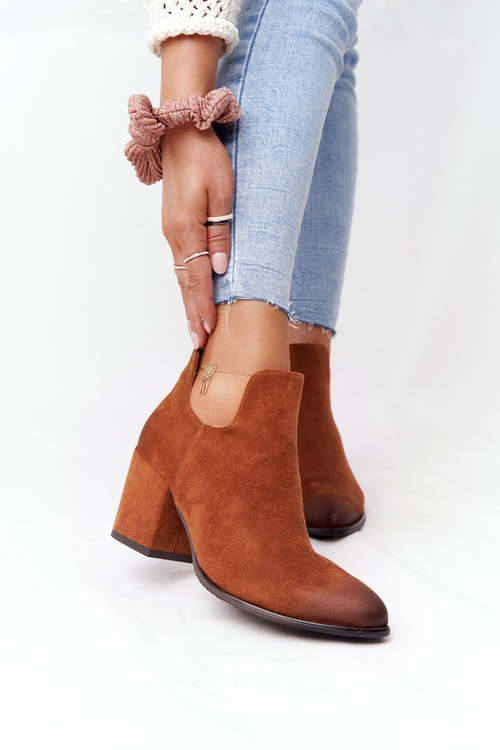 Topánky s výrezmi na Vincez Post 21-10558 Camel