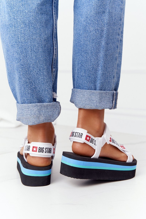 Pěnové Sandály Na Platformě Big Star HH274A087 Černé-Bílé