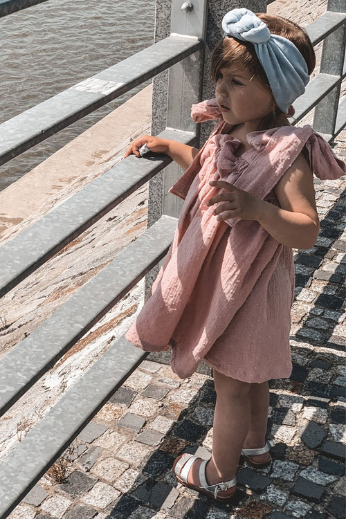 Natalie dieťa lesklé detské strieborné sandále