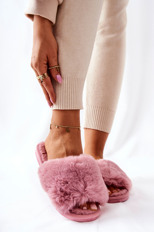 Dámské Papuče s Kožešinou Růžové Trusted