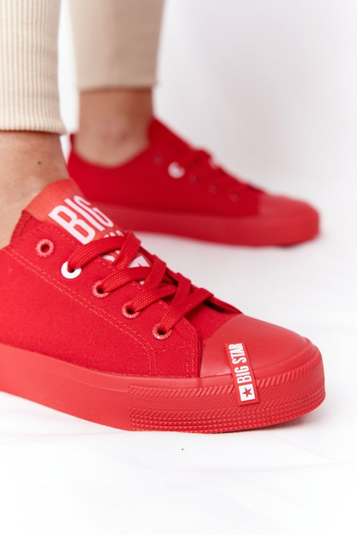 Dámska veľká hviezda HH274677 Red Sneakers