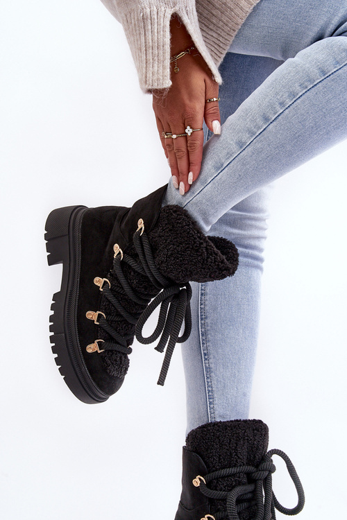 Dámské Sněžní Trapery S Uzavřením Černé Shala