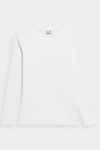 Hladké Tričko S Dlouhým Rukávem Longsleeve 4F Bílá 4FWMM00TLONF376-10S