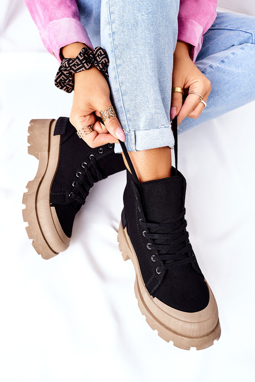 Dámské Kotníkové Boty Černé Any One