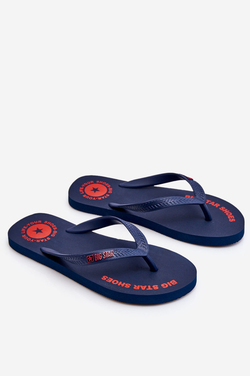 Pánske flip -flops Big Star LL174424 Navy Blue