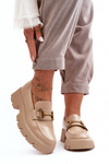 Dámske topánky Loafer s dekoráciou Beige Peuria