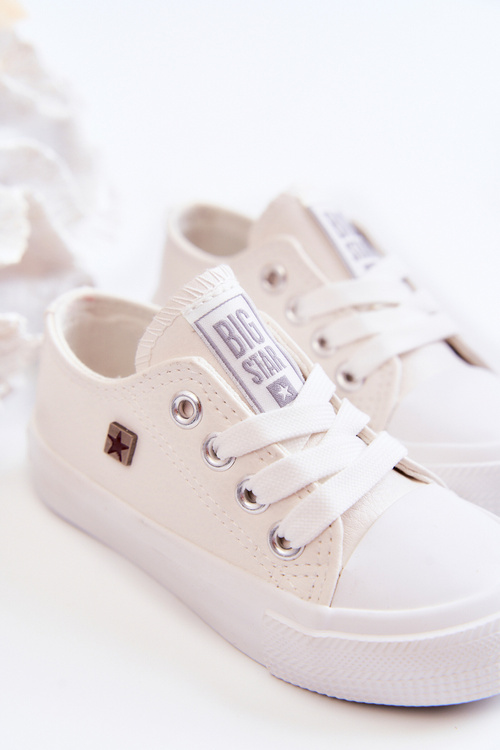 Dětské Kožené Tenisky BIG STAR JJ374310 Bílé