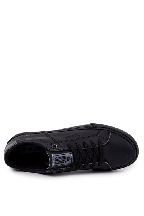 Pánske kožené tenisky Veľká hviezda JJ174108 čierna