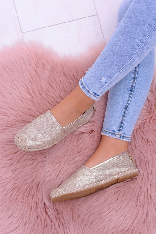 Trblietky espadrilles lu boo zlaté