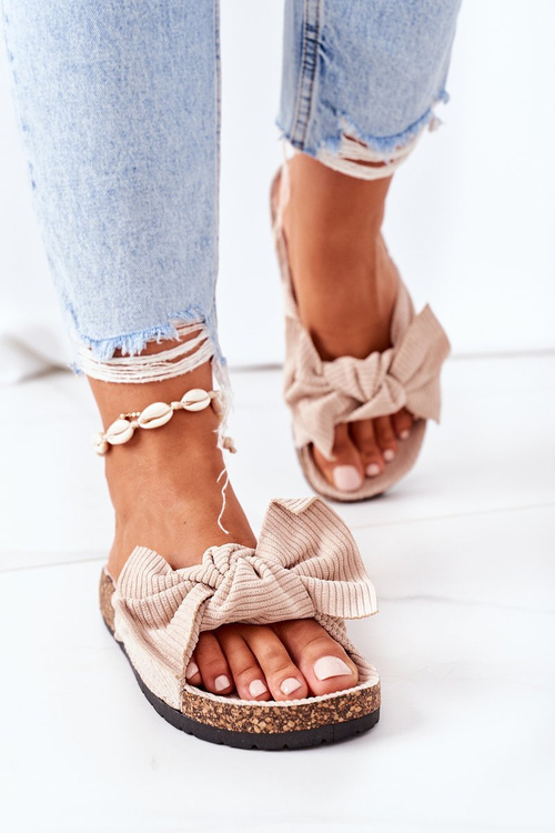 Manšestrové Nazouváky Na Korkové Podrážce Béžové Summertime