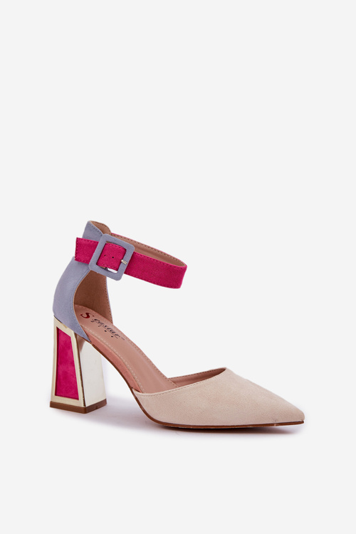 Sandály Na Jehlovém Podpatku Se Špičatými Nosy Světle Béžové Gekkaria