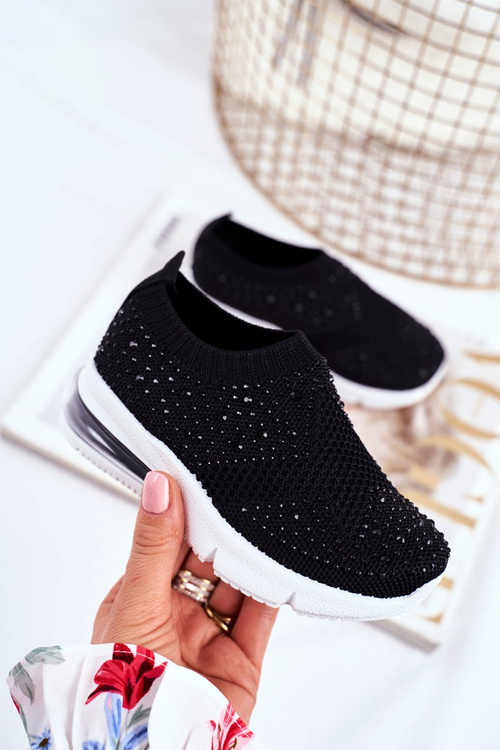 Black Linda Sports Shoes so zirkónmi