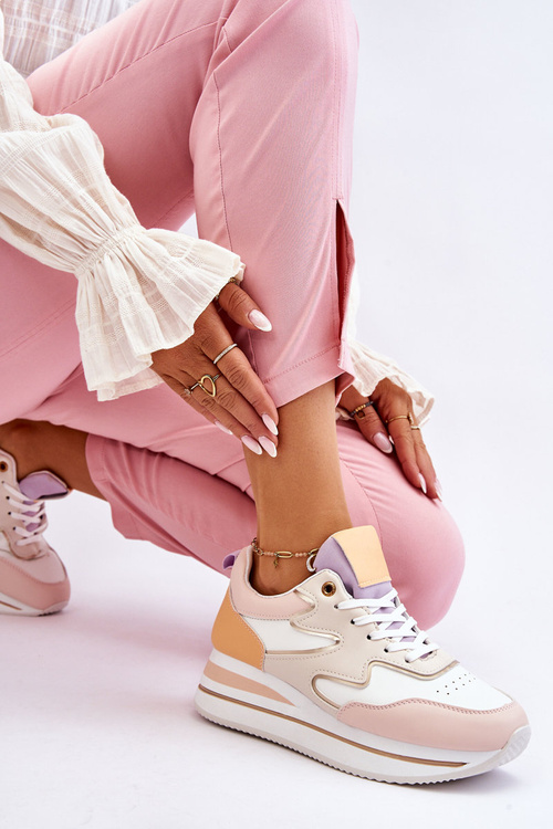 Módní sportovní obuv bílé a béžové Roen