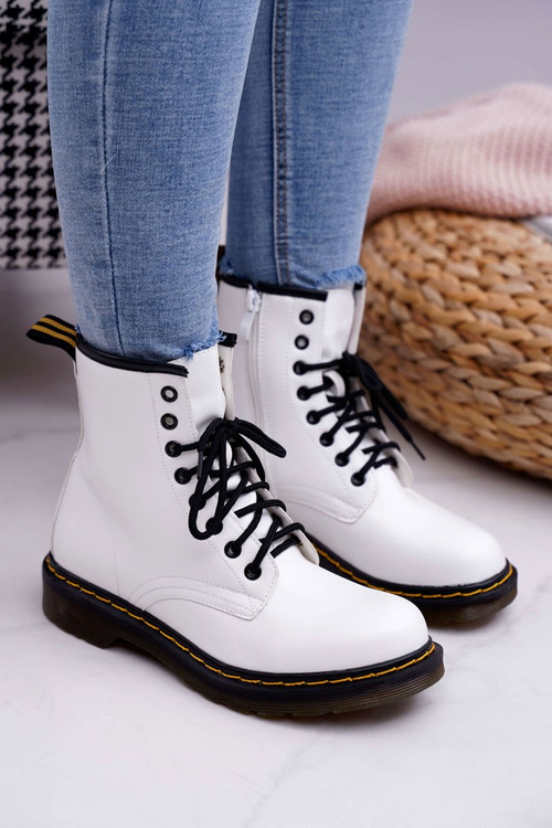 Dámské Traperky Bílé Gangsta