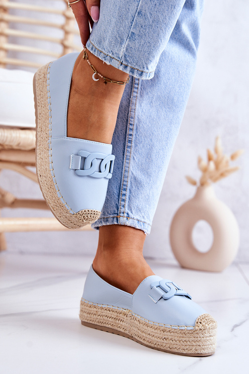 Klasické espadrilles na platforme Blue Julianne