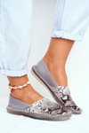 Dámska balerinas Maciejka Gray Leather 01930-66/00-0