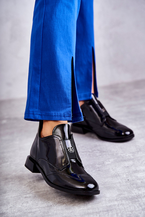 Patentované kozačky s nízkým zipem černé Bettina