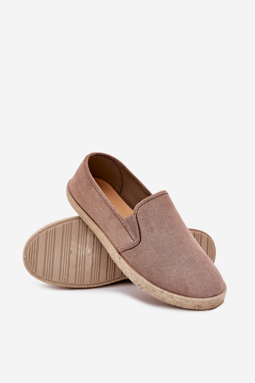 Pánske espadrilky tenisky z eko semišu tmavo béžové Lunaria