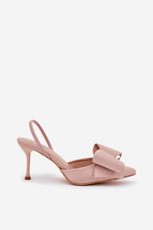 Lodičky S Odkrytými Pätami A Mašľou Béžové Eklevia