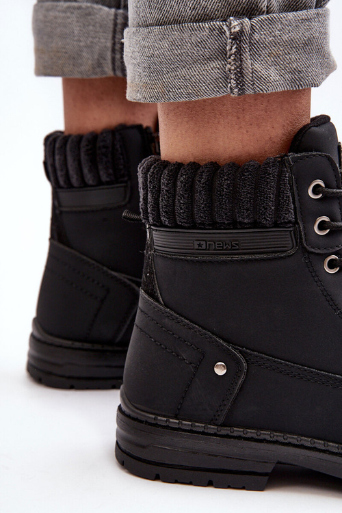 Dámske kožené topánky, čierna katalis