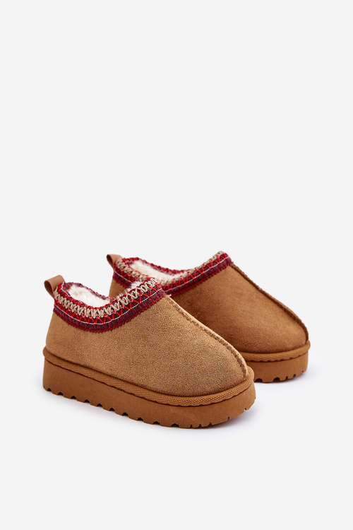 Snehové Topánky Detské Na Platforme Zateplené Kožúškom Camel Vilabria