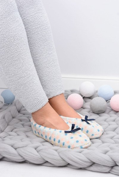 Ballerina Women Beige Slippers In Dots SOXO