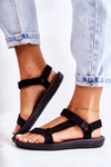Dámske semišové športové sandále Black Harris