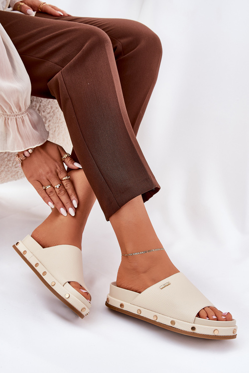 Dámske platformové sandále Big Star NN274A746 Beige