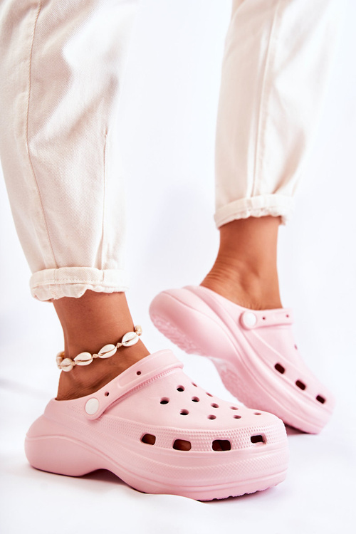 Dámské pěnové pantofle Crocs růžove Coline