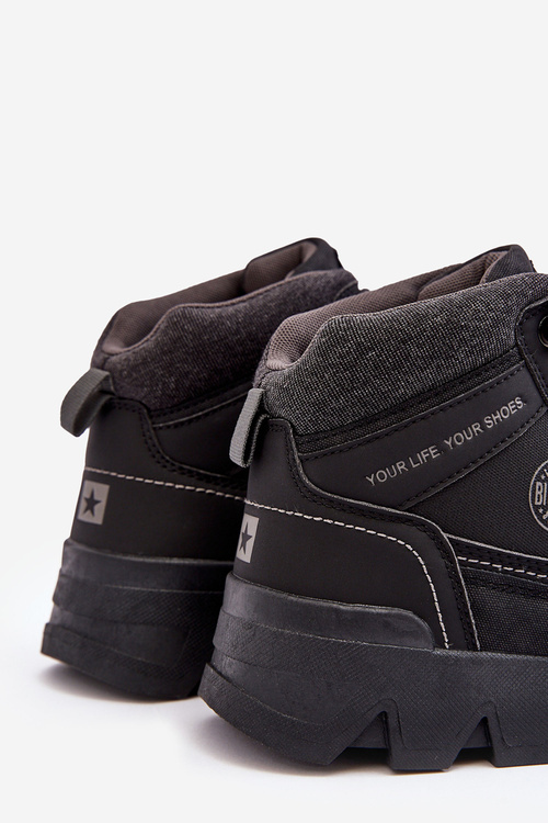 Pánske turistické topánky čierna veľká hviezda MM174016