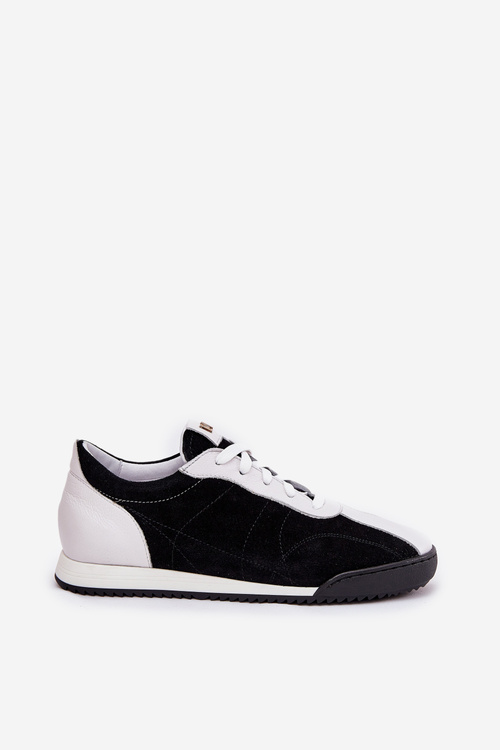 Dámské Kožené Sportovní Boty Laura Messi 2935 Černé