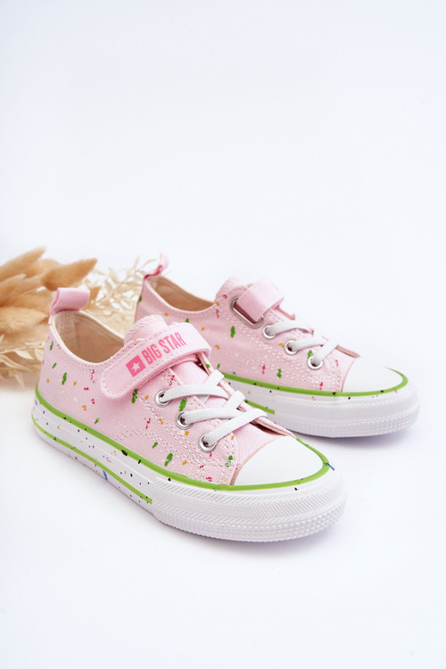 Dětské Trampky Na Zip Big Star LL374064 Růžové