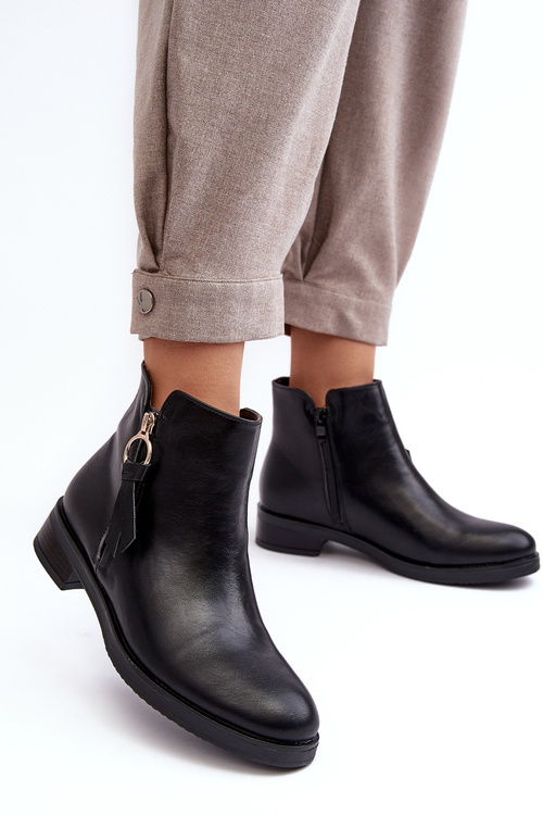 Dámske kožené ploché topánky Vasica