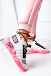 Dámská Sportovní Obuv Sneakers Bílé-Růžové Bubble Tea