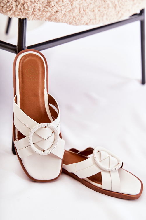 Dámské módní pantofle bílý Sansa