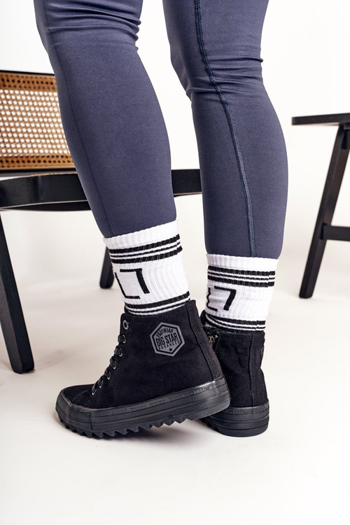 Dámské Vysoké Tenisky Na Velké Podrážce BIG STAR FF274244 černé