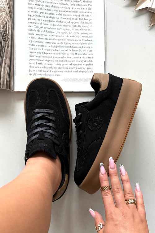 Dámske tenisky na platforme Big Star SS274761 Čierne