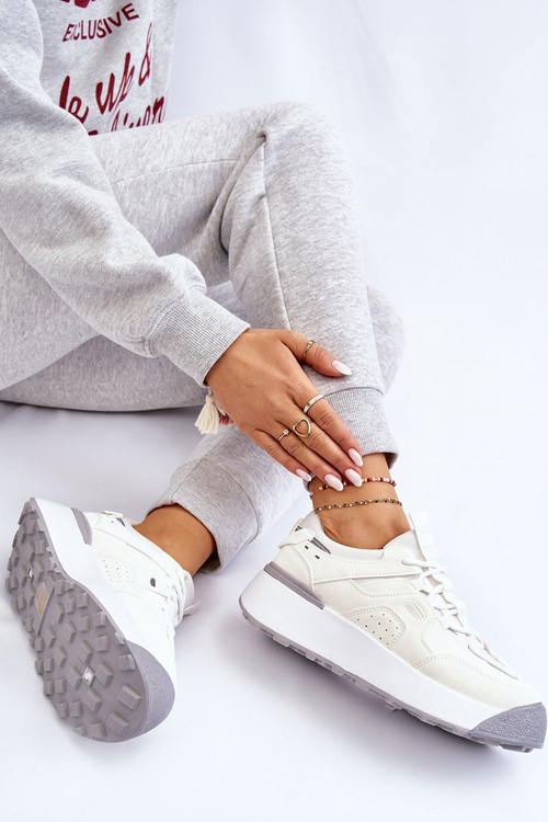 Dámske športové topánky na platforme White Dakari