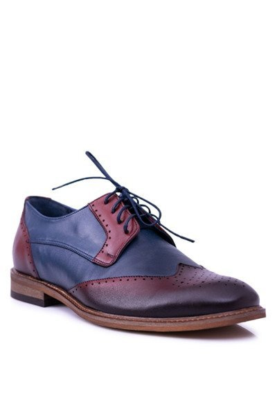 Navy Navy Leather Pánska elegantná topánky Modtes