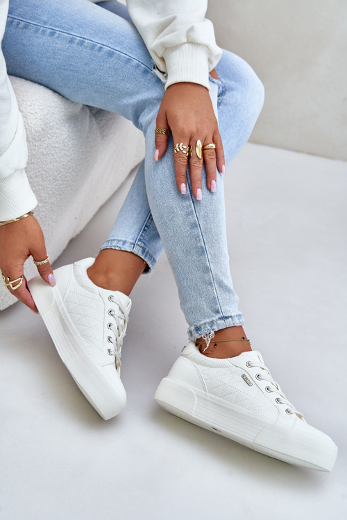 Dámské Tenisky Na Platformě Zateplené Big Star OO274A464 Bílé