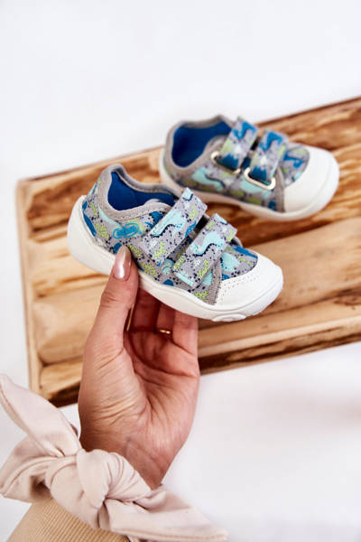 Dětské tenisky Dinosauři Befado 907P156 Šedé