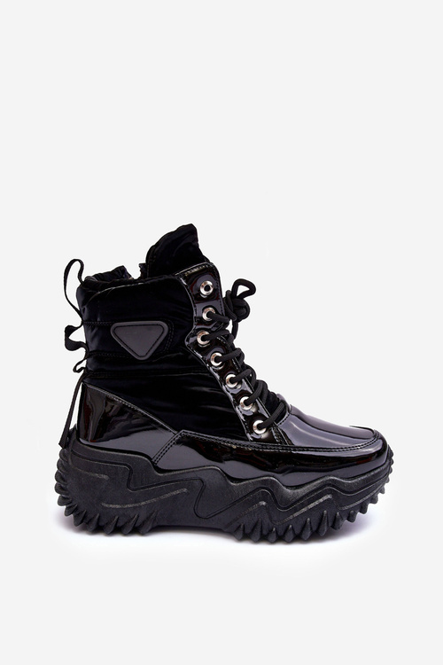 Izolované topánky na masívnej plošine Czarne Lanleh