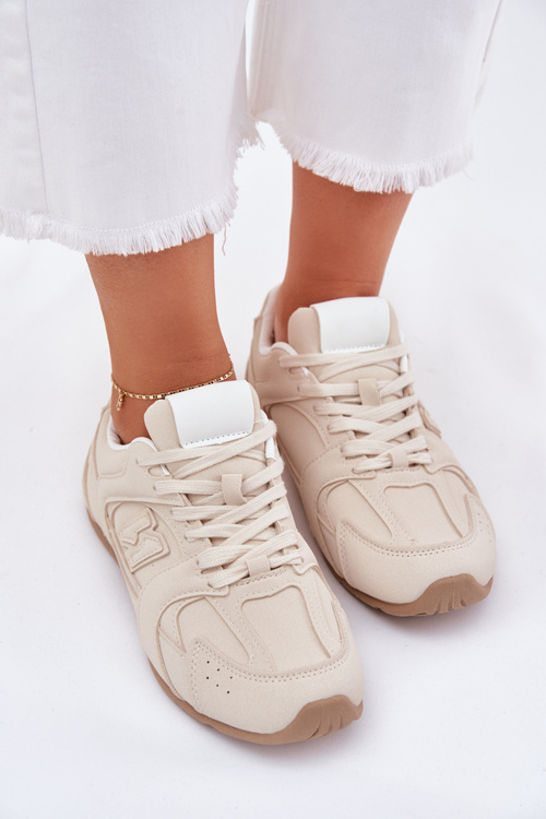 Dámske Športové Topánky Z Eko Semišu Béžové Dorella