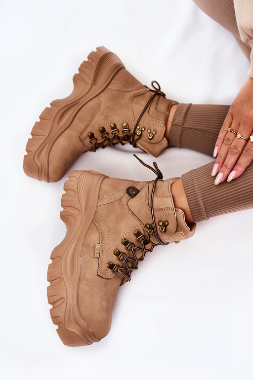 Dámské boty Memory Foam Big Star KK274366 Béžové