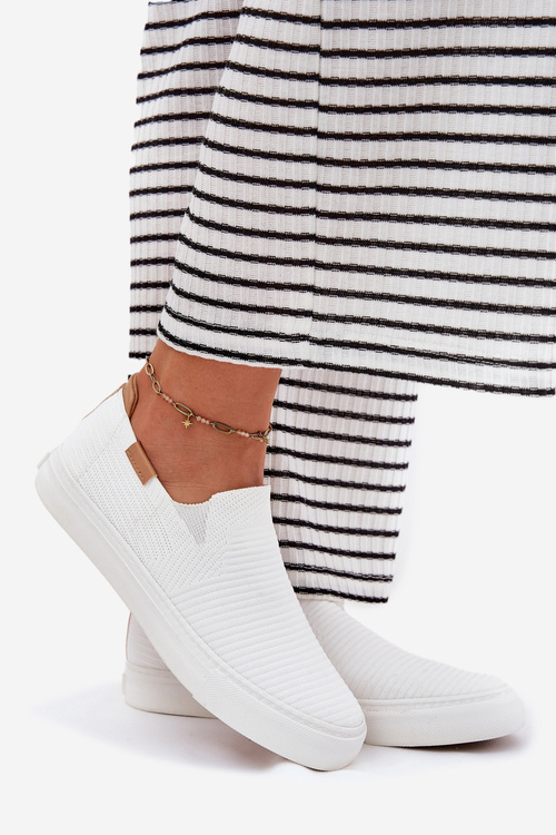 Dámske Slip-On Tenisky Big Star RR274717 Bielé